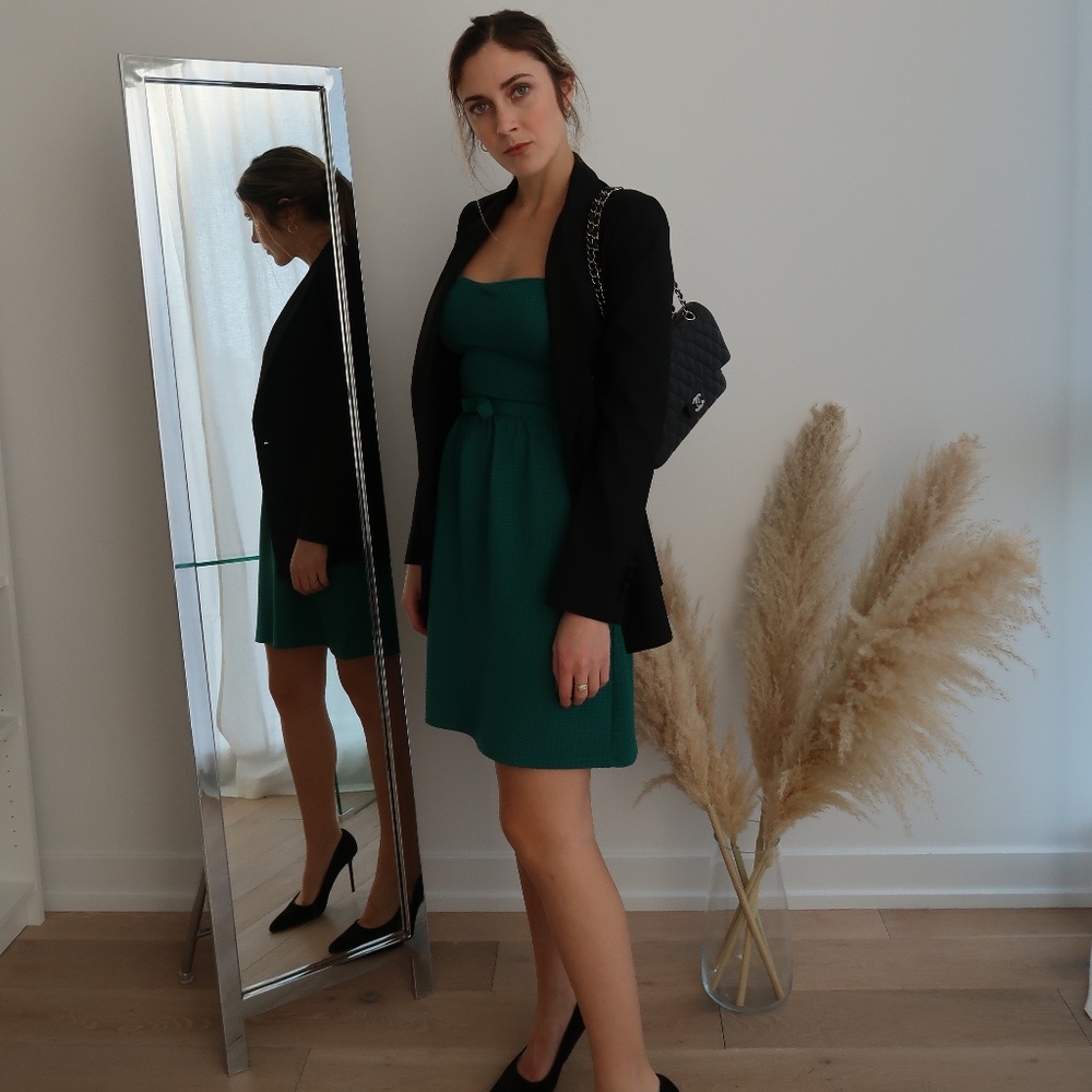 Green Strapless Dress
